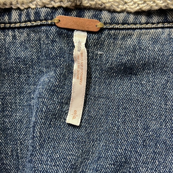 Free People Blue and Gray Jean Jacket - Picture 5 of 6